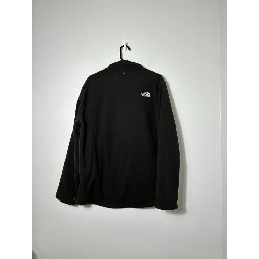 The North Face Full‎ Zip Fleece Jacket Men's L Black Fall Classic Pockets